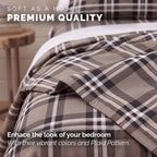 6-Piece Plaid Pattern Bed Sheet Set - Soft as a Hotel Premium Quality