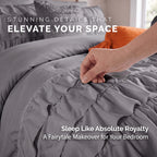 10-Piece Cinderella Comforter Set, Includes 4-Piece Sheet Set with Double Sided Storage Pockets
