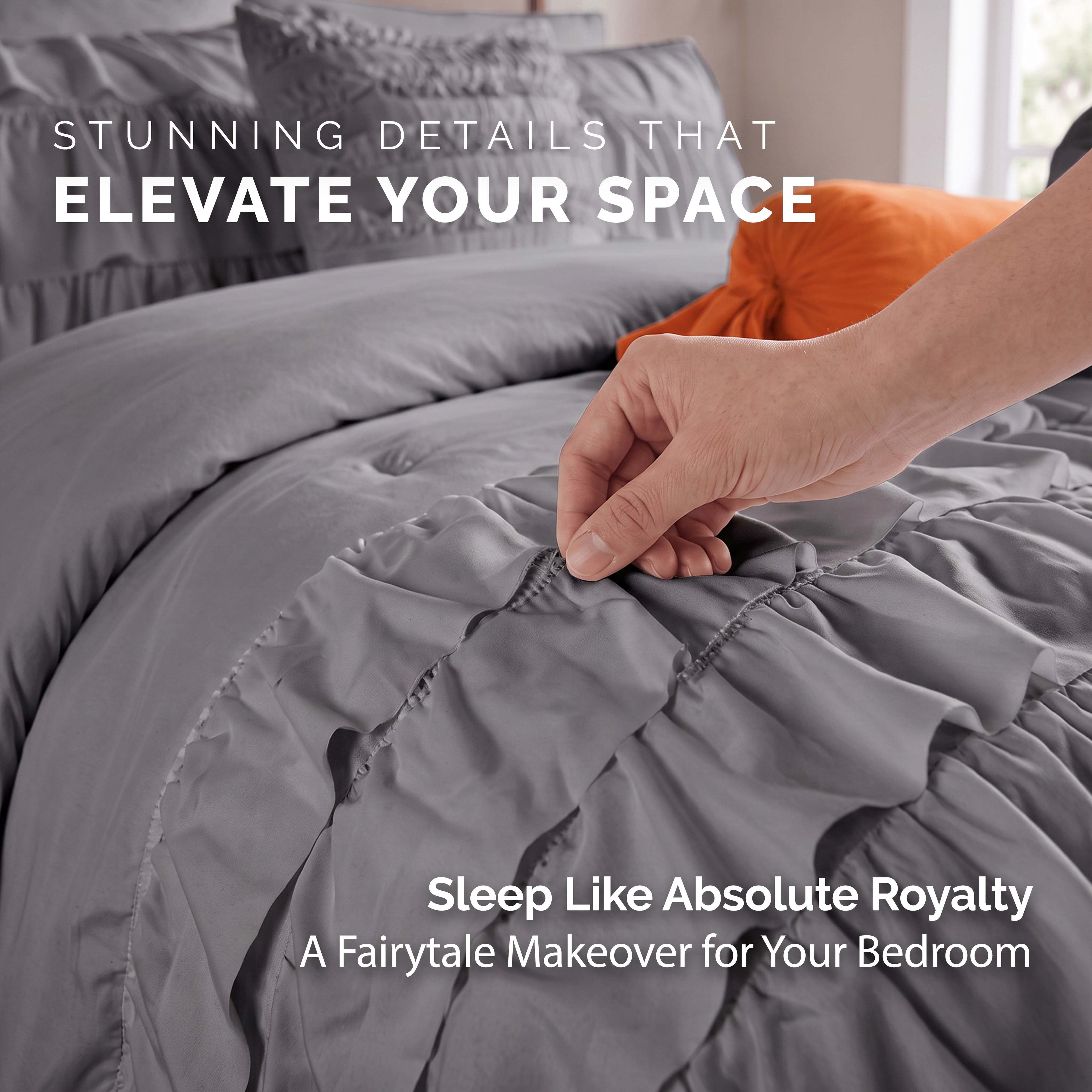10-Piece Cinderella Comforter Set, Includes 4-Piece Sheet Set with Double Sided Storage Pockets