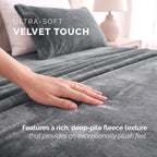 4-Piece Velvet Plush Flannel Sheet Set
