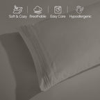 Essential 6-Piece 3-Line Embroidery Sheet Set, Soft as a Hotel Premium Quality,  Moody Shades