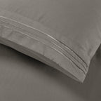 Essential 4-Piece 3-Line Embroidery Sheet Set, Soft as a Hotel Premium Quality,  Moody Shades