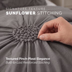 10-Piece Sunflower Comforter Set - Includes 4-Piece Sheet Set with Double Sided Storage Pockets