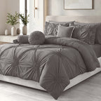 10-Piece Sunflower Comforter Set - Includes 4-Piece Sheet Set with Double Sided Storage Pockets