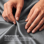 Fine 4-Piece Silky Satin Sheet Set, Moody Shades