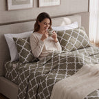 6-Piece Moroccan Trellis Printed Pattern - Soft as a Hotel Premium Quality