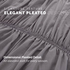 10-Piece Pleated Comforter Set - Includes 4-Piece Sheet Set with Double Sided Storage Pockets