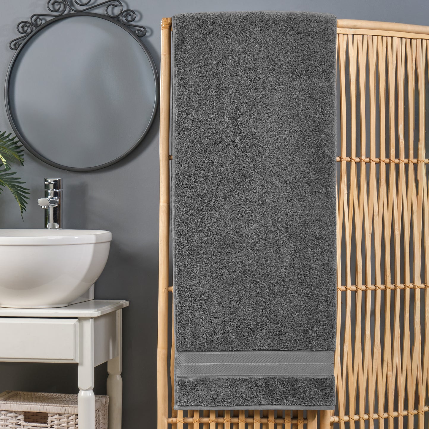 Elegant Comfort 1-Piece Premium Turkish Cotton Three Line Popcorn Oversized Bath Sheet Towel 40 x 80 Inch