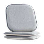 2-Pack Textured Chair Cushion Covers - Skid-Proof Rubber Backing