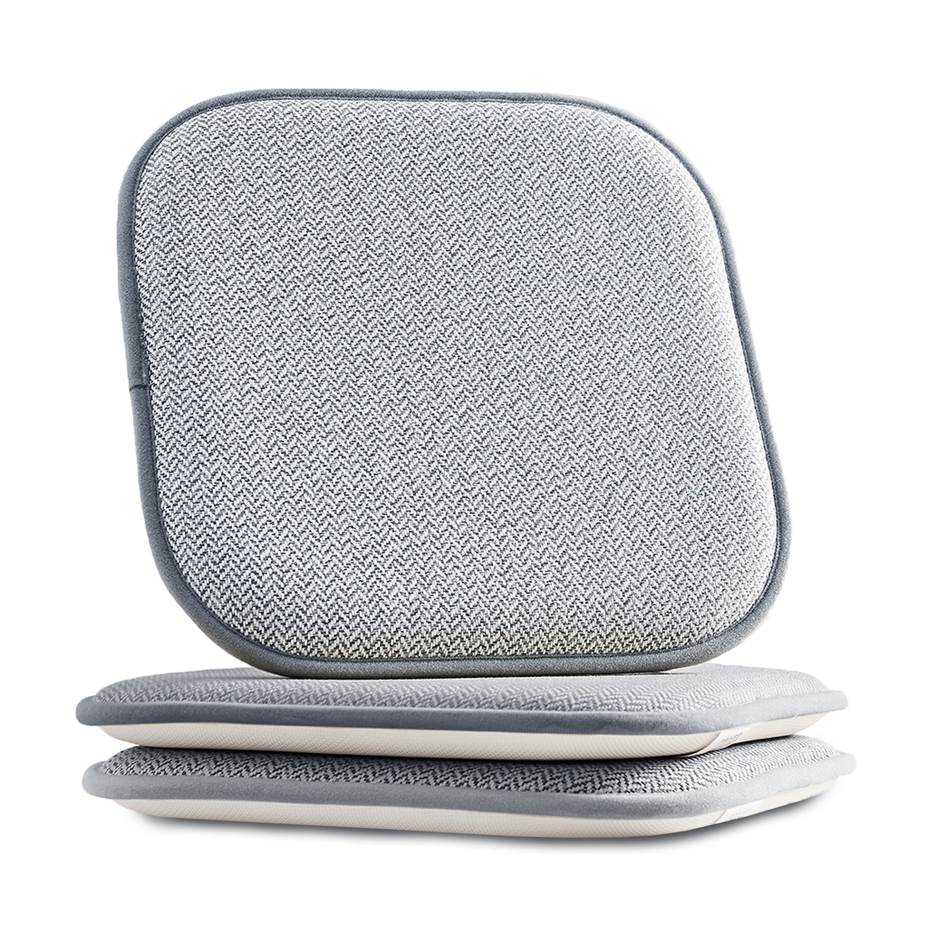2-Pack Textured Chair Cushion Covers - Skid-Proof Rubber Backing