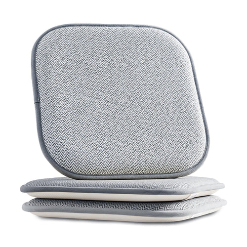 2-Pack Textured Chair Cushion Covers - Skid-Proof Rubber Backing