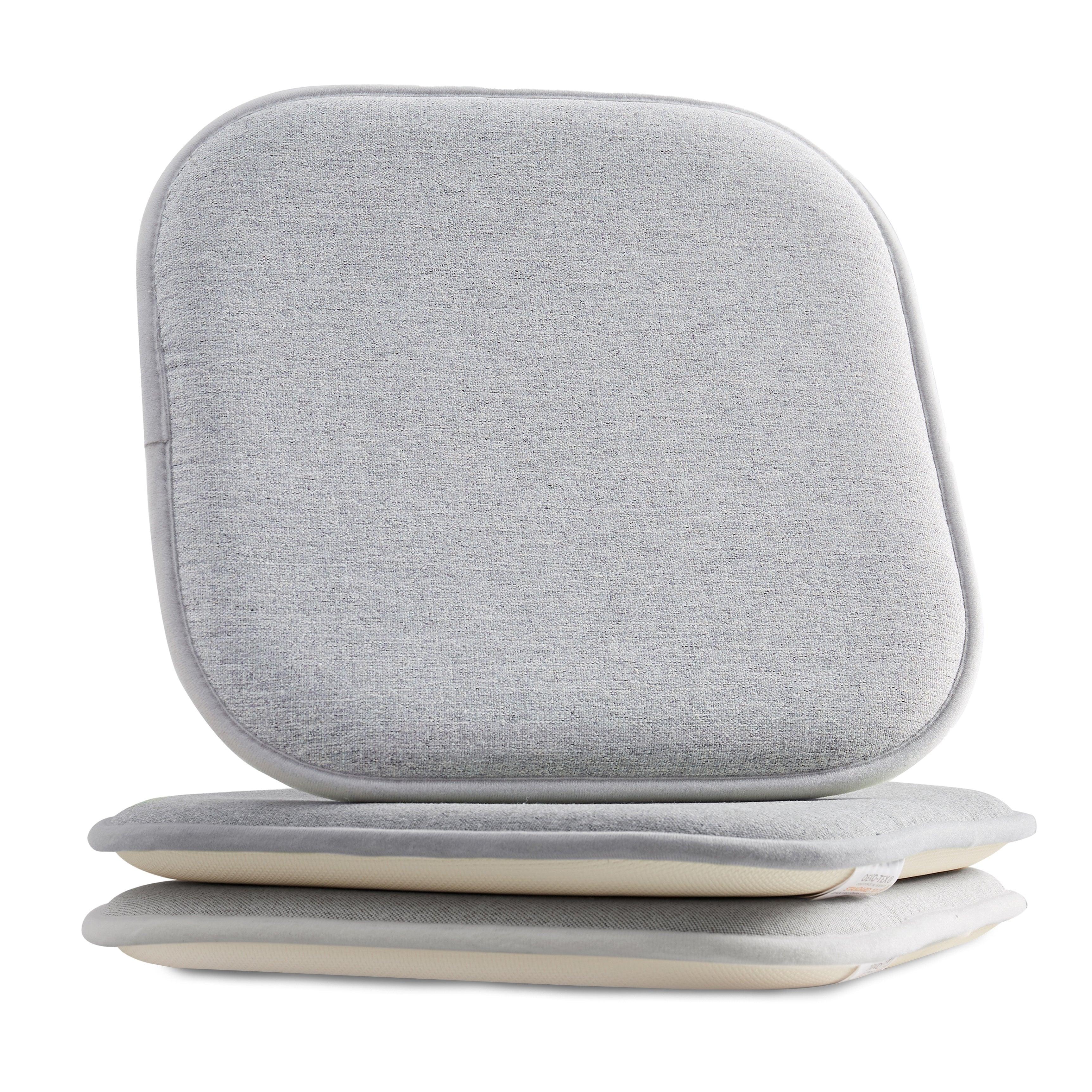 2-Pack Textured Chair Cushion Covers - Skid-Proof Rubber Backing