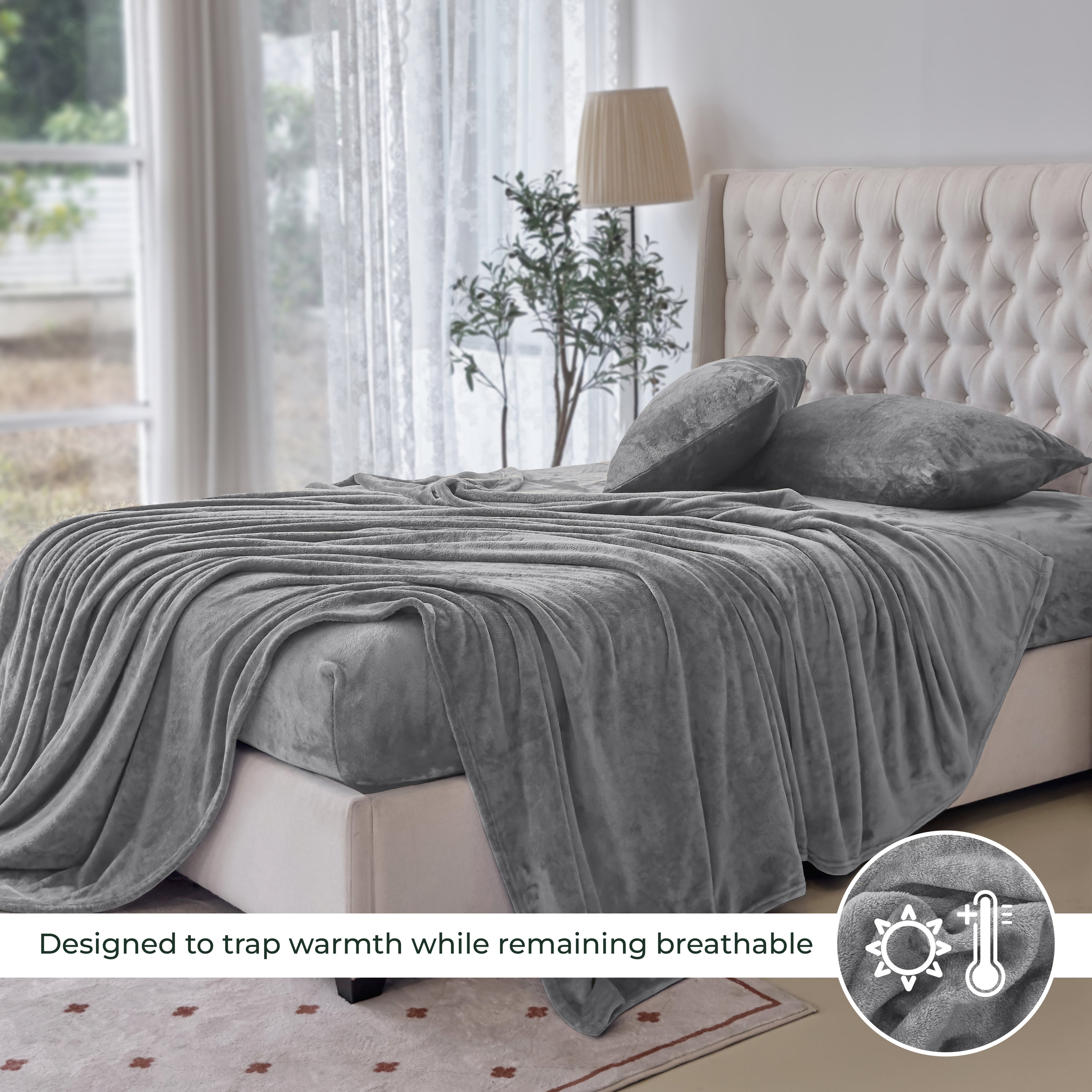 4-Piece Velvet Plush Flannel Sheet Set
