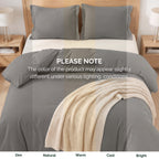 Essential 3-Piece Solid Duvet Cover Set