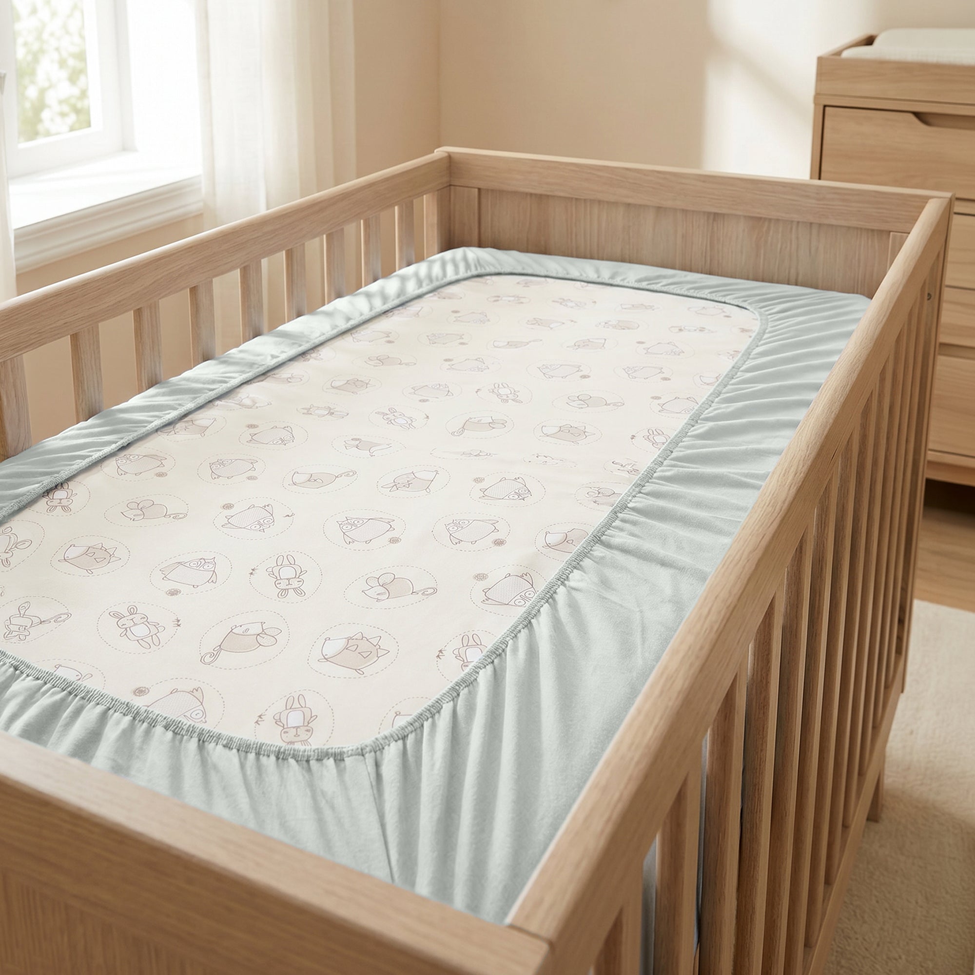 Cotton Crib Fitted Sheet