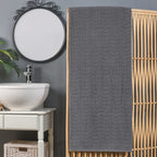 1-Piece Premium Turkish Cotton Braided Oversized Bath Sheet Towel 40 x 80 Inch