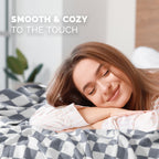 50" x 70"  Ultra Soft Checkered Knitted Throw Blanket