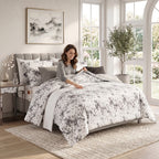 10-Piece Tie-Dye Comforter Set, Includes 6-Piece Sheet Set with Double Sided Storage Pockets