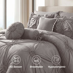 10-Piece Sunflower Comforter Set - Includes 4-Piece Sheet Set with Double Sided Storage Pockets