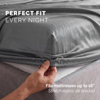 Fine 4-Piece Silky Satin Sheet Set, Moody Shades