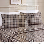 6-Piece Plaid Pattern Bed Sheet Set - Soft as a Hotel Premium Quality