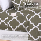 6-Piece Moroccan Trellis Printed Pattern - Soft as a Hotel Premium Quality
