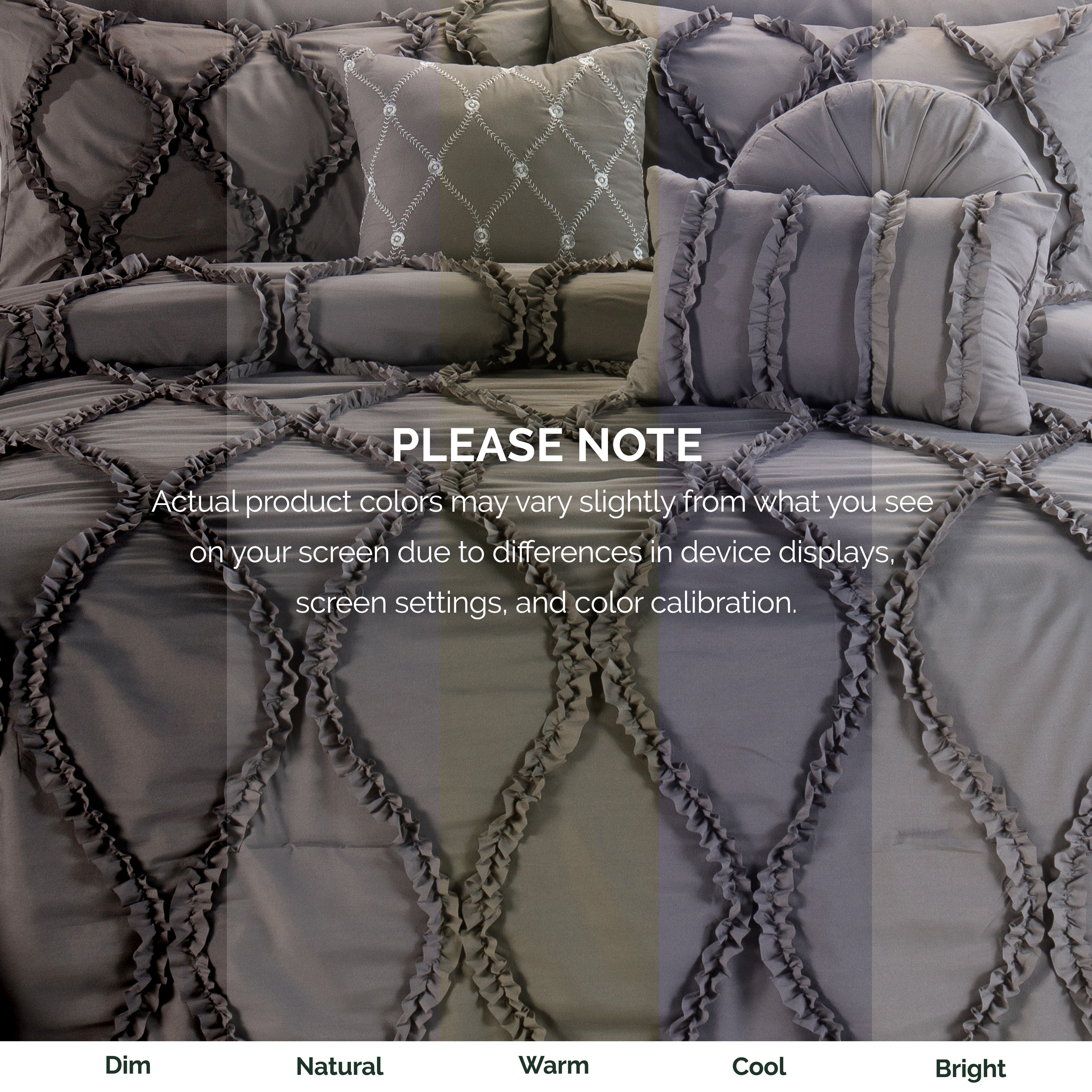 10-Piece Infinity Design Comforter Set - Includes 4-Piece Sheet Set with Double Sided Storage Pockets