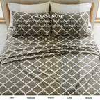 6-Piece Moroccan Trellis Printed Pattern - Soft as a Hotel Premium Quality