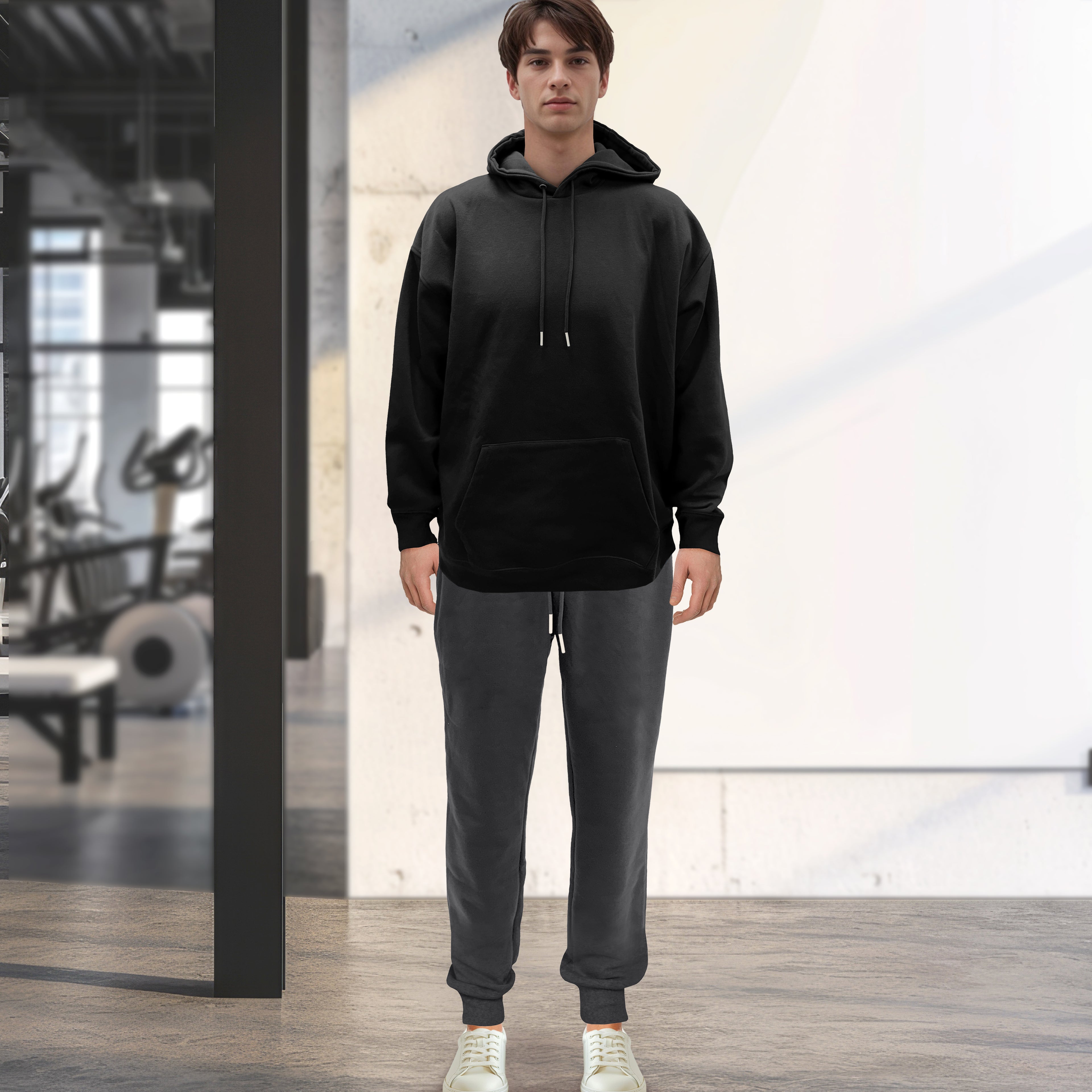 Cotton Active Men Tracksuit 2 Piece Set Athletic Jogging Sweatsuits