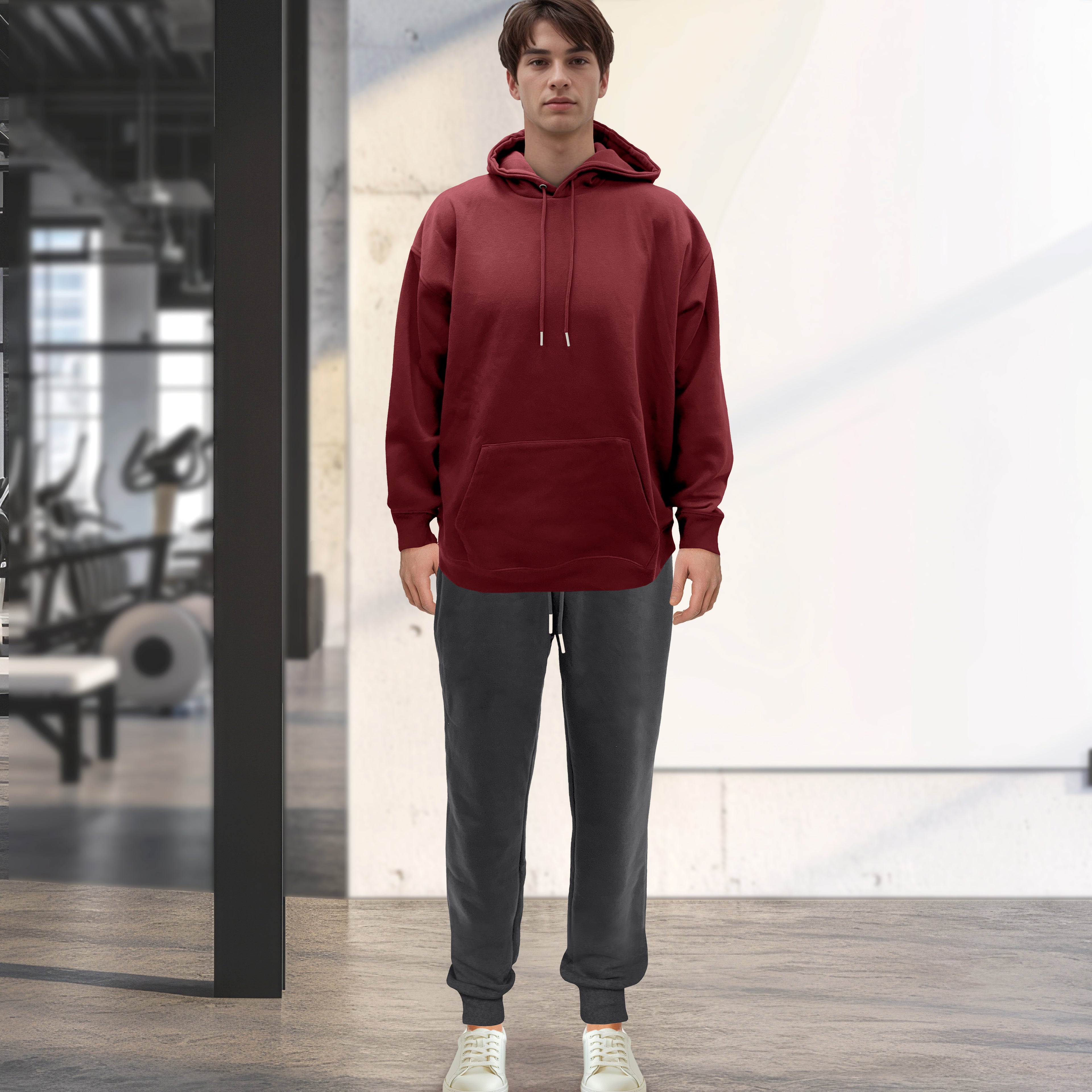Cotton Active Men Tracksuit 2 Piece Set Athletic Jogging Sweatsuits