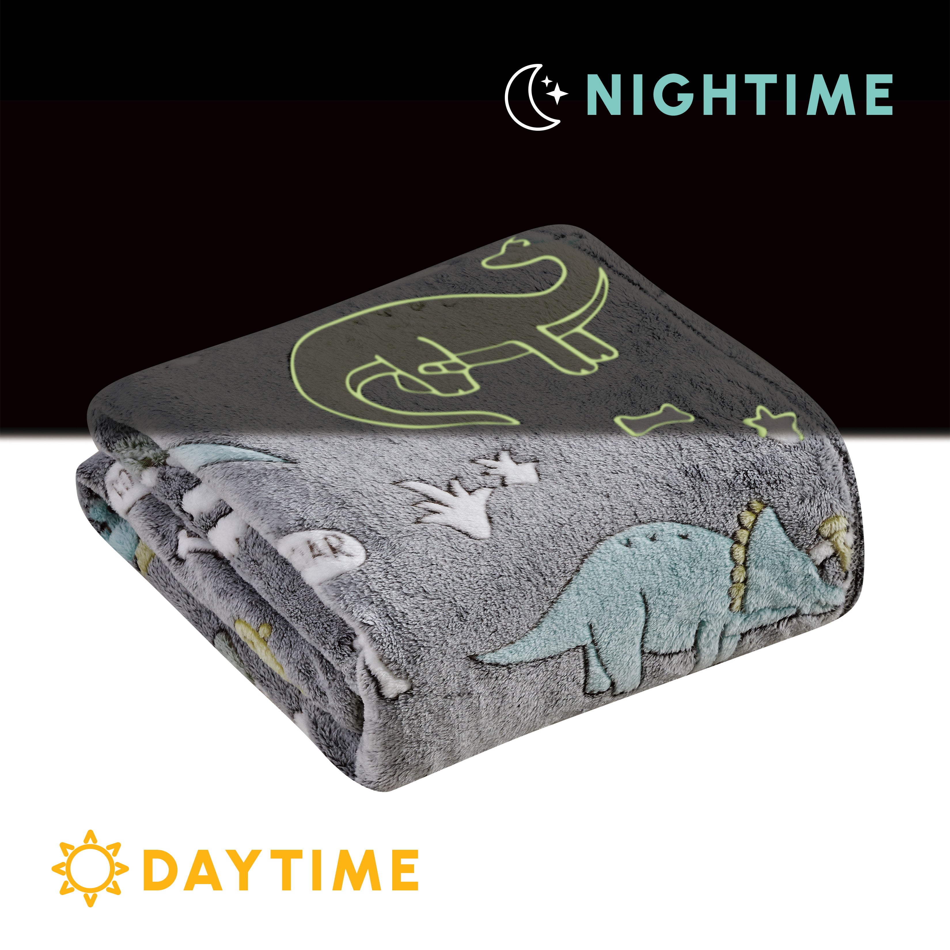 Glow In the Dark 50" x 60" Throw Blanket - Velvety Feel, 50 X 60 inches
