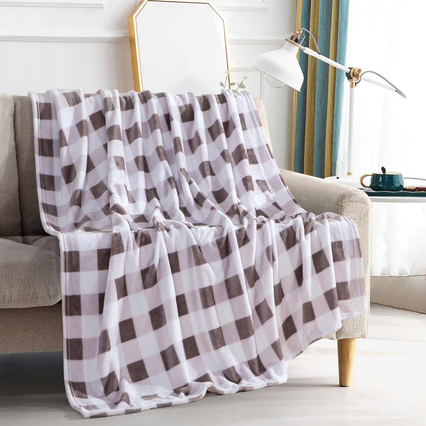 Elegant Comfort Plush All Season Lightweight Throw Blanket - 50 x 60 inches