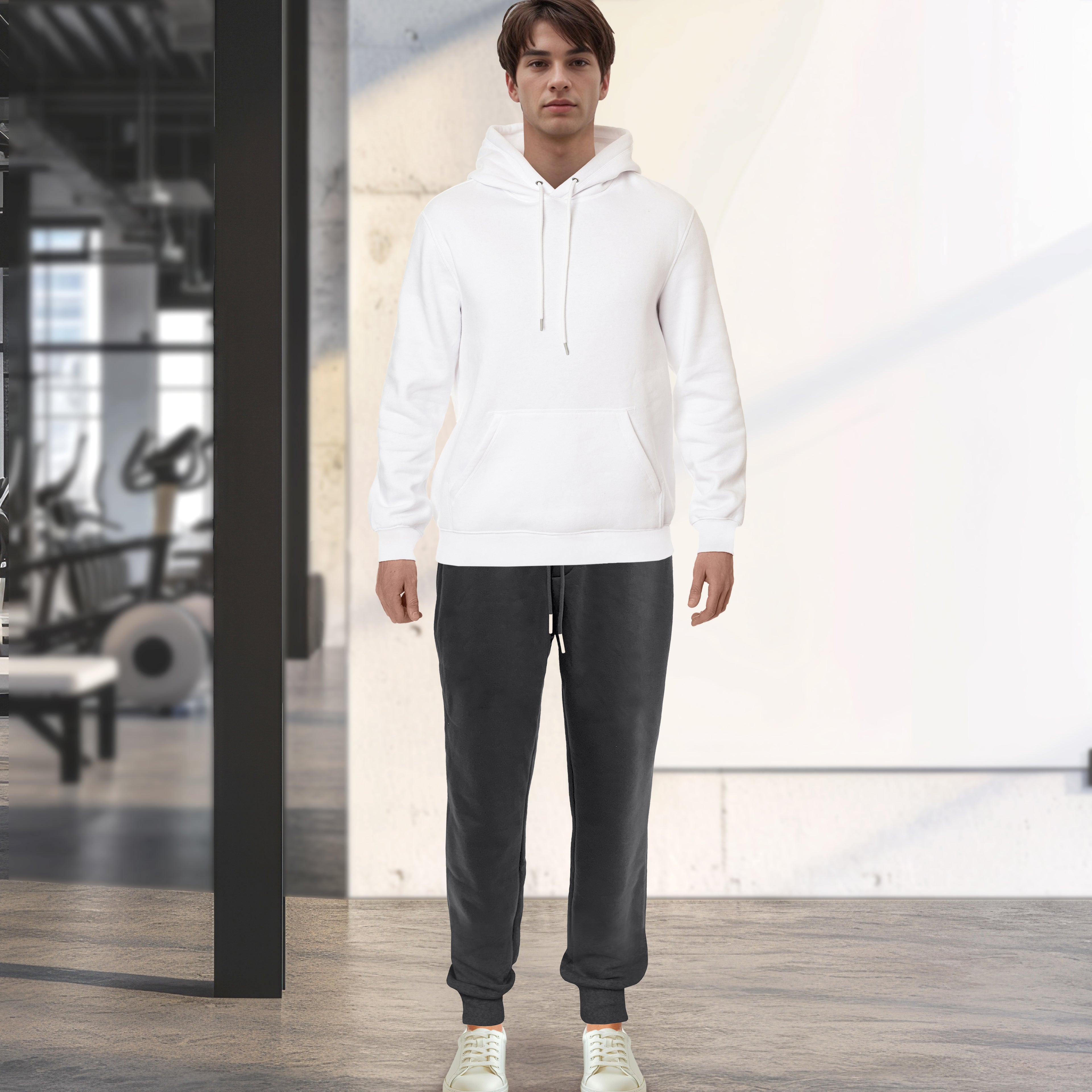 Cotton Active Men Tracksuit 2 Piece Set Athletic Jogging Sweatsuits