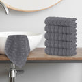 6-Pack Premium Turkish Cotton Braided Washcloths Set, 13 x 13 inch