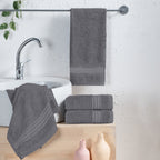 4-Pack Premium Turkish Cotton Hand Towel Set, 16 x 28 inch