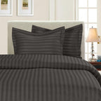 3-Piece Stripe Duvet Cover Set - Dobby Stripe Printed Pattern