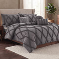 10-Piece Infinity Design Comforter Set - Includes 4-Piece Sheet Set with Double Sided Storage Pockets