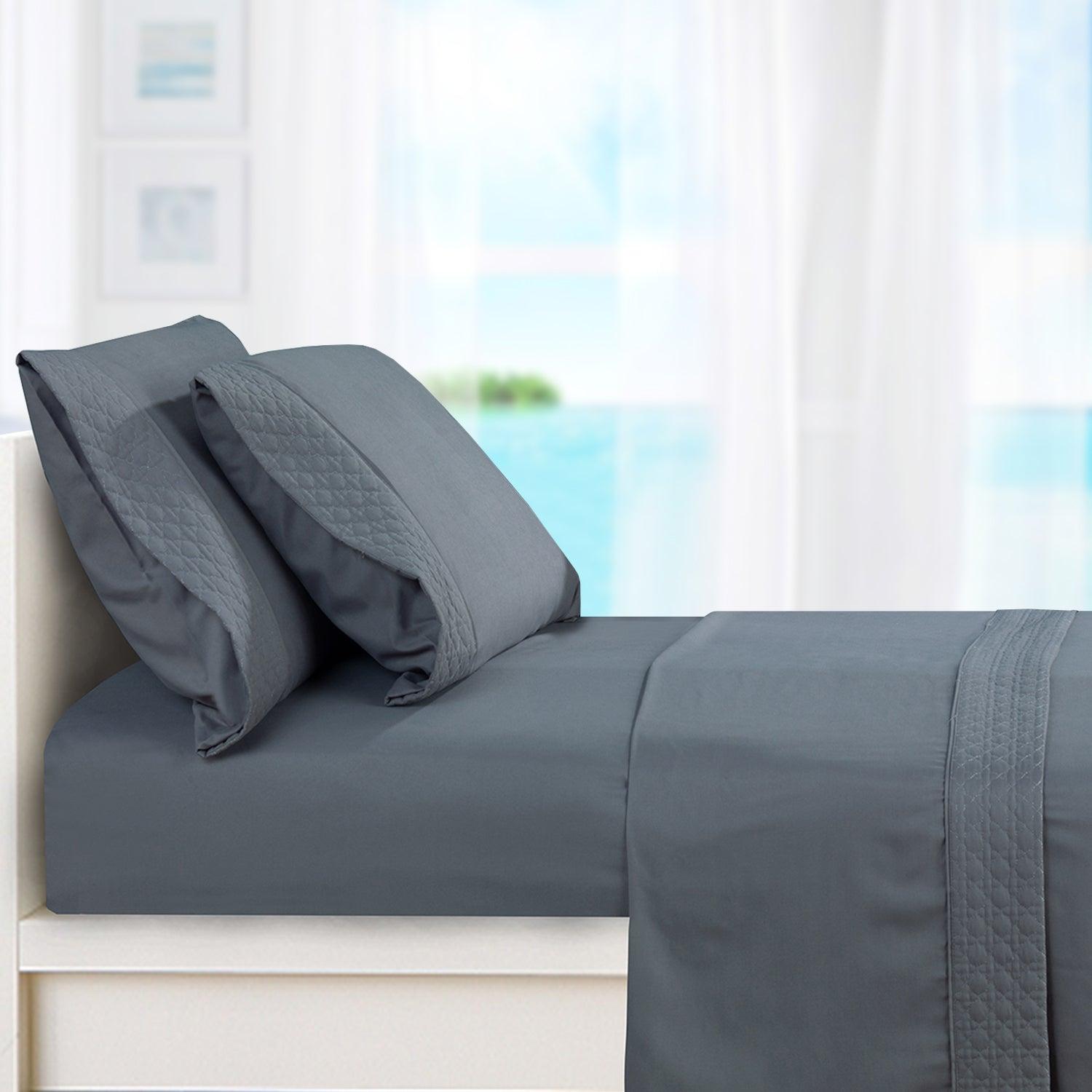Quilted 4-Piece Sheet Set, Premium Hotel Quality
