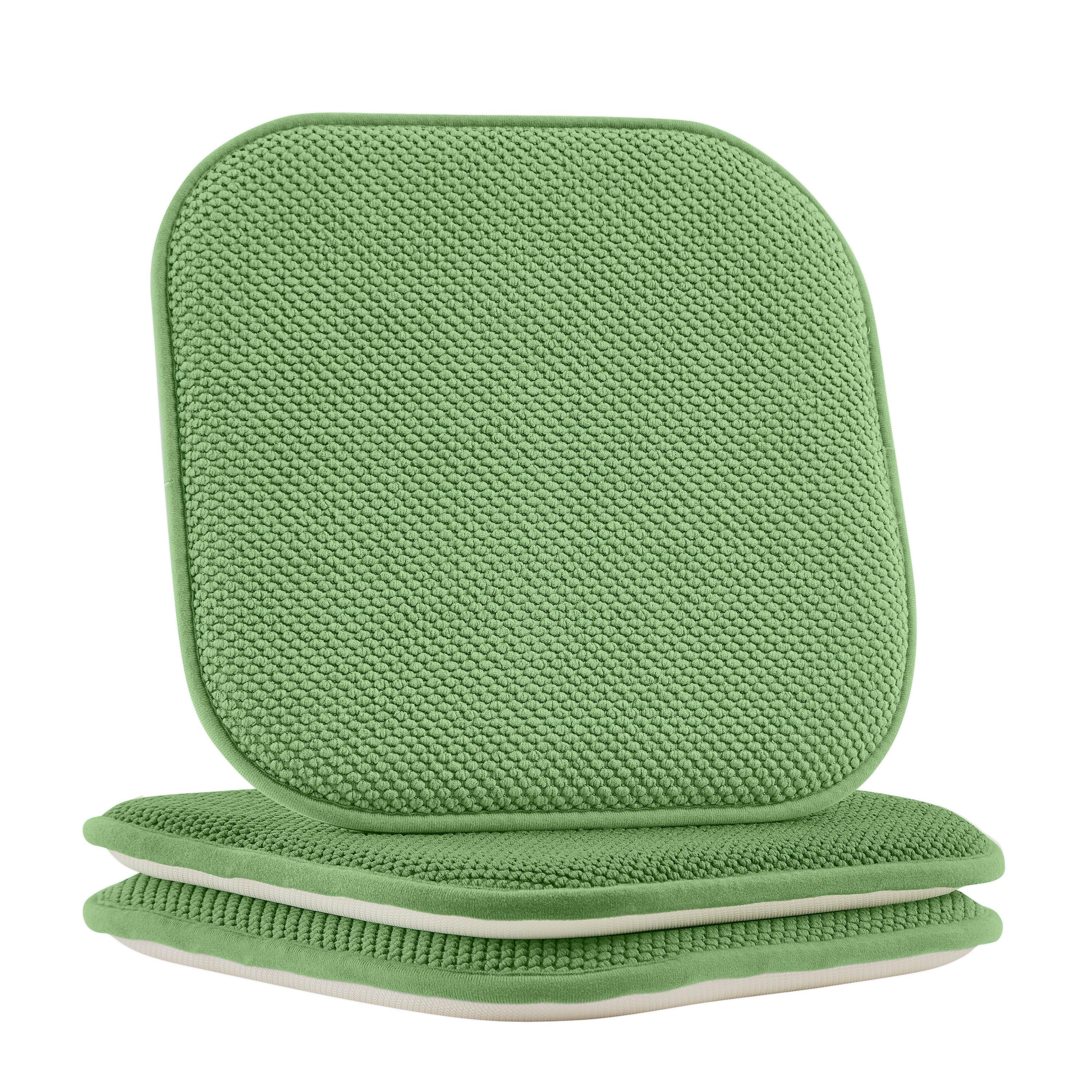 2-Pack Textured Chair Cushion Covers - Skid-Proof Rubber Backing
