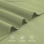 6-Piece Dobby Stripe Printed Bed Sheet Set- Soft as a Hotel Premium Quality