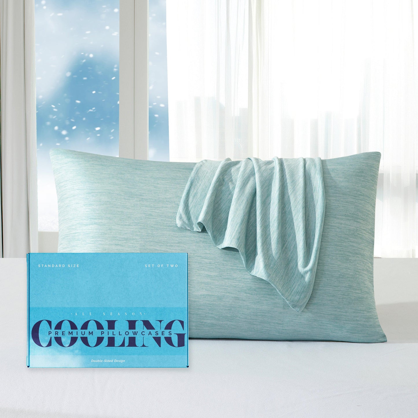 Elegant Comfort Set of 2 Cooling Pillowcases