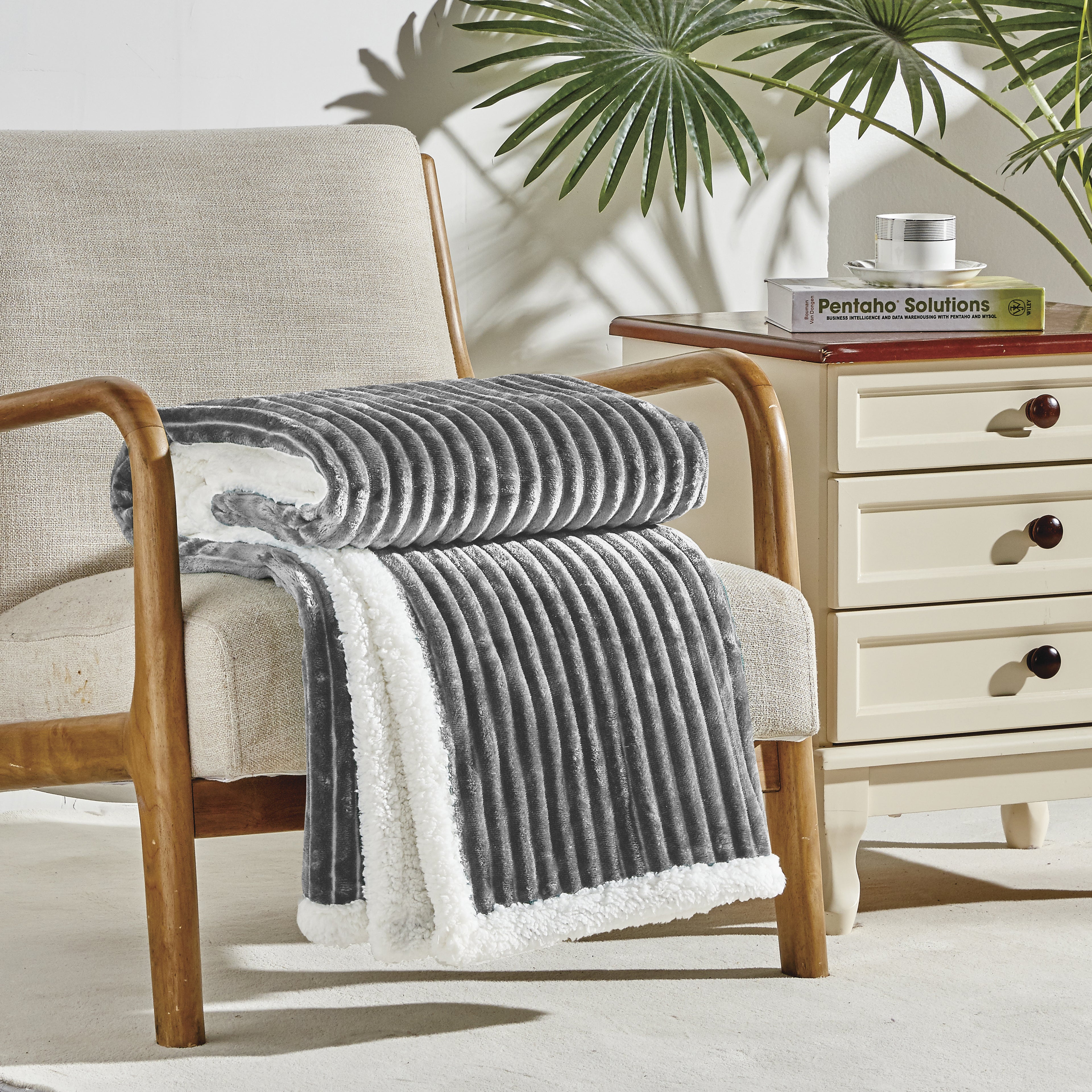 Corduroy Design Luxury Sherpa Blanket