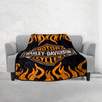 Harley Davidson Reversible Blanket Oversized Couch -  Queen Blanket