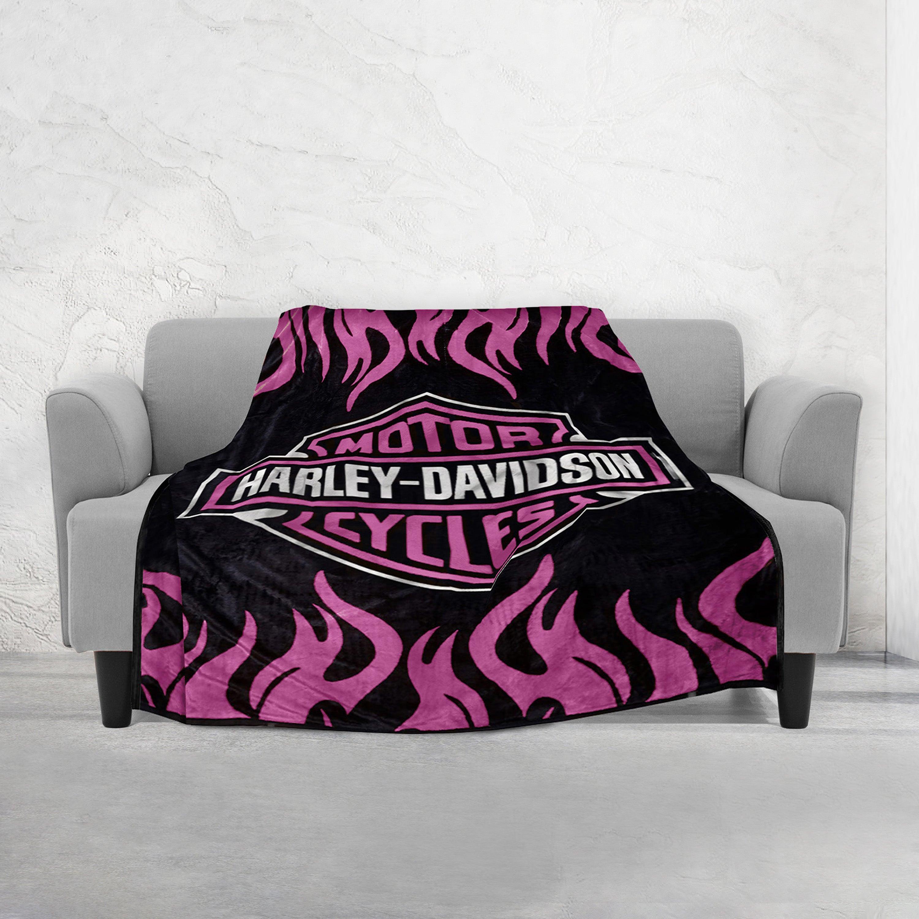 Harley Davidson Reversible Blanket Oversized Couch -  Queen Blanket