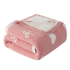 50" x 70"  Ultra Soft Checkered Knitted Throw Blanket