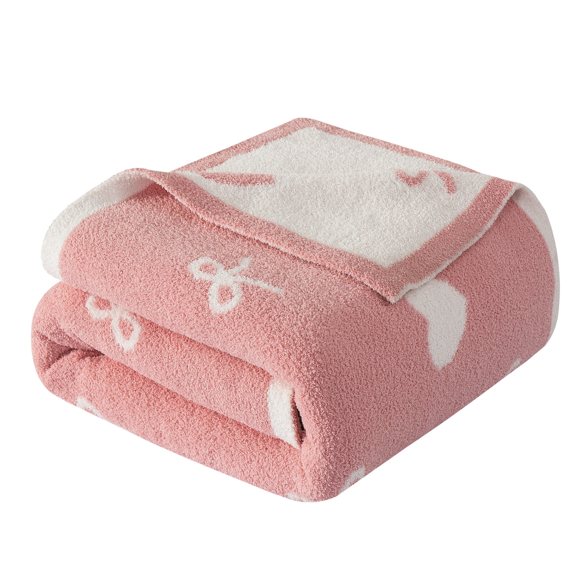 50" x 70"  Ultra Soft Checkered Knitted Throw Blanket