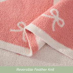 50" x 70"  Ultra Soft Checkered Knitted Throw Blanket