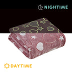 Glow In the Dark 50" x 60" Throw Blanket - Velvety Feel, 50 X 60 inches