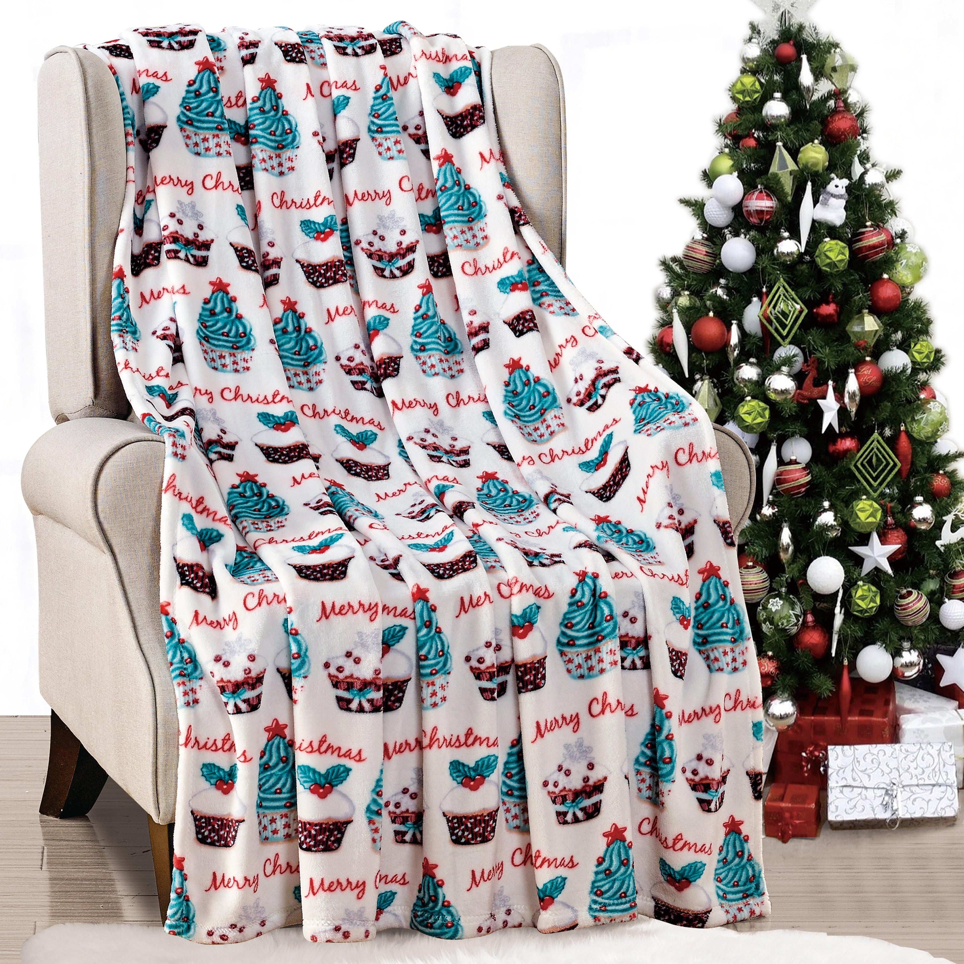 50" x 60" Holiday Velvet Plush Blanket Throw - 50 x 60 inches