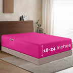 Extra Deep Pocket 18"-24" Single Fitted Sheet for High Mattress, Bright Shades